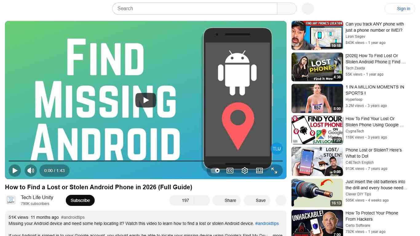 How to Find a Lost or Stolen Android Phone in 2026 (Full Guide) - YouTube